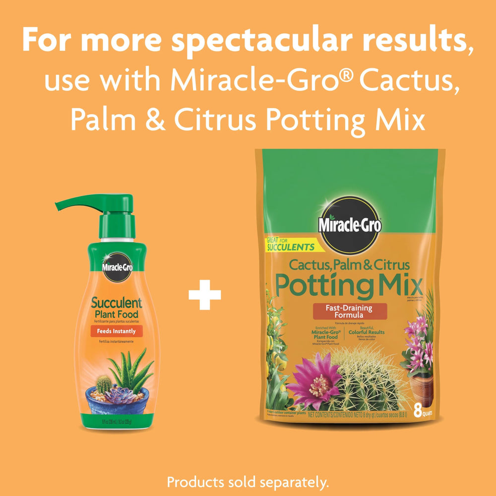 Miracle-Gro Succulent Plant Food bottles side view
