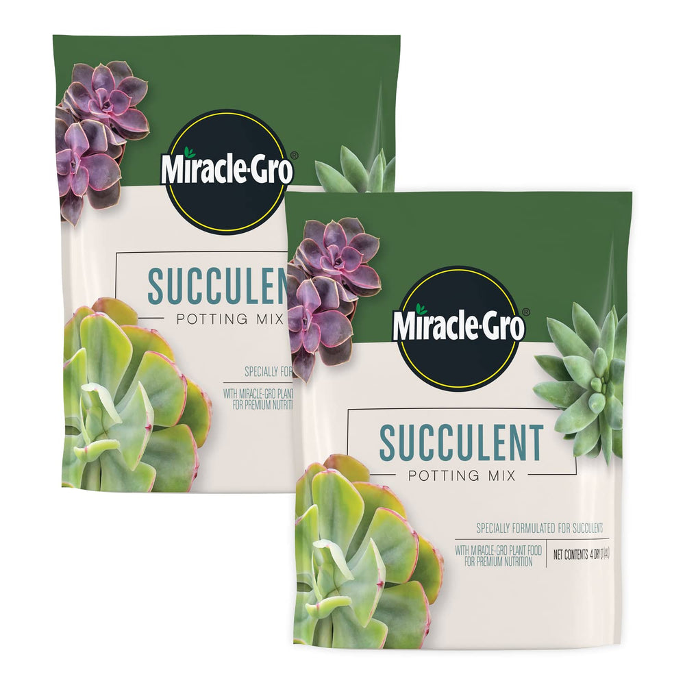 Miracle-Gro Succulent Potting Mix 4 qt, 2-Pack front view