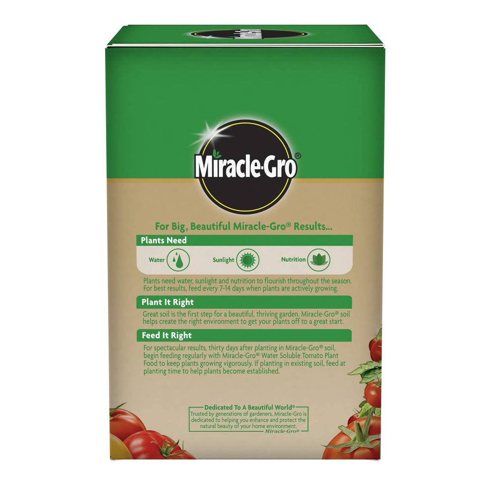 Miracle-Gro Tomato Plant Food powder being mixed with water