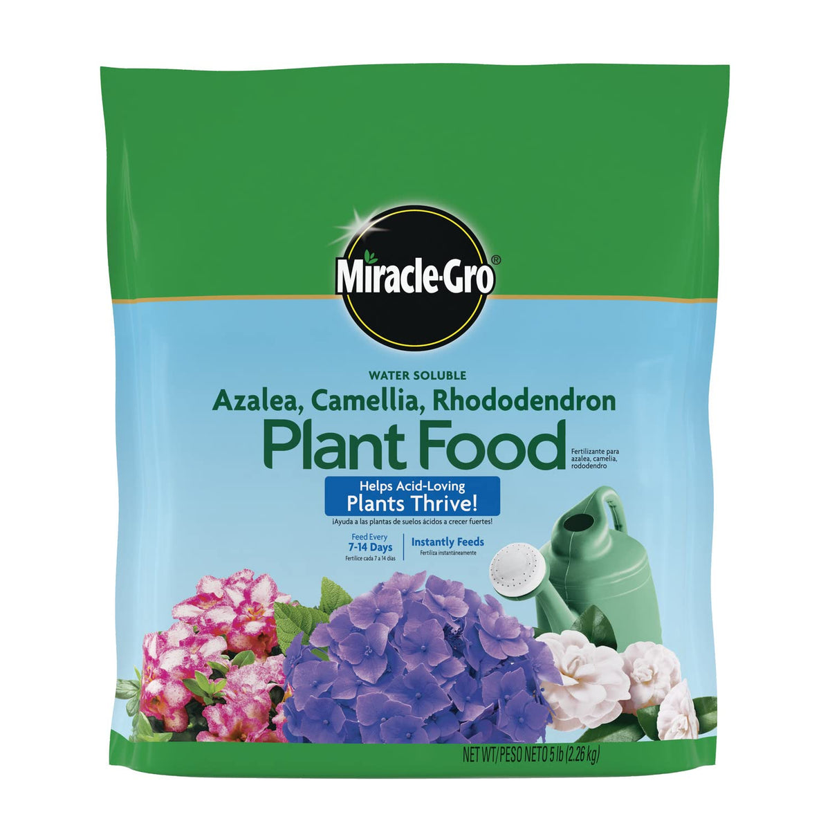 Miracle-Gro Water Soluble Azalea Plant Food 5 lb package front view