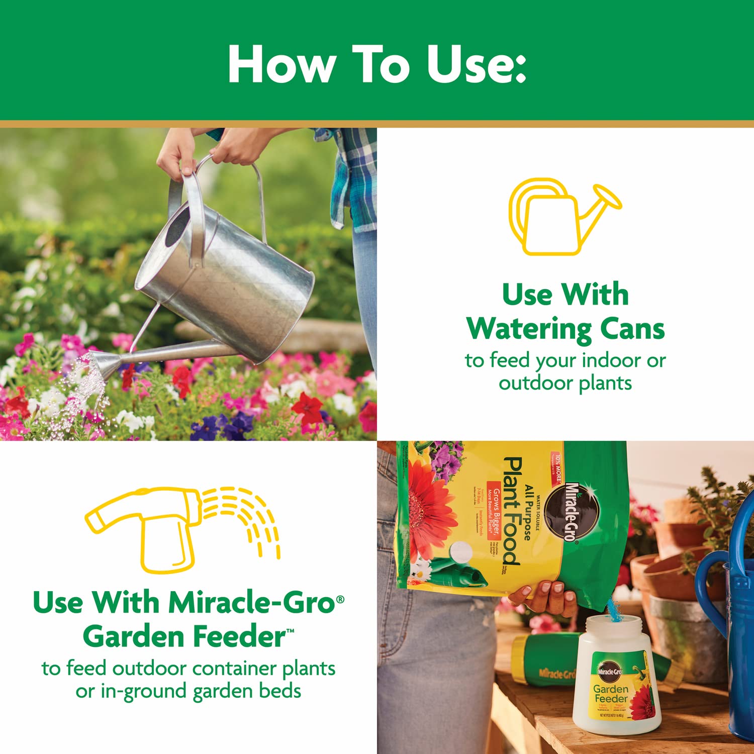 Miracle-Gro Water Soluble Plant Food with houseplants