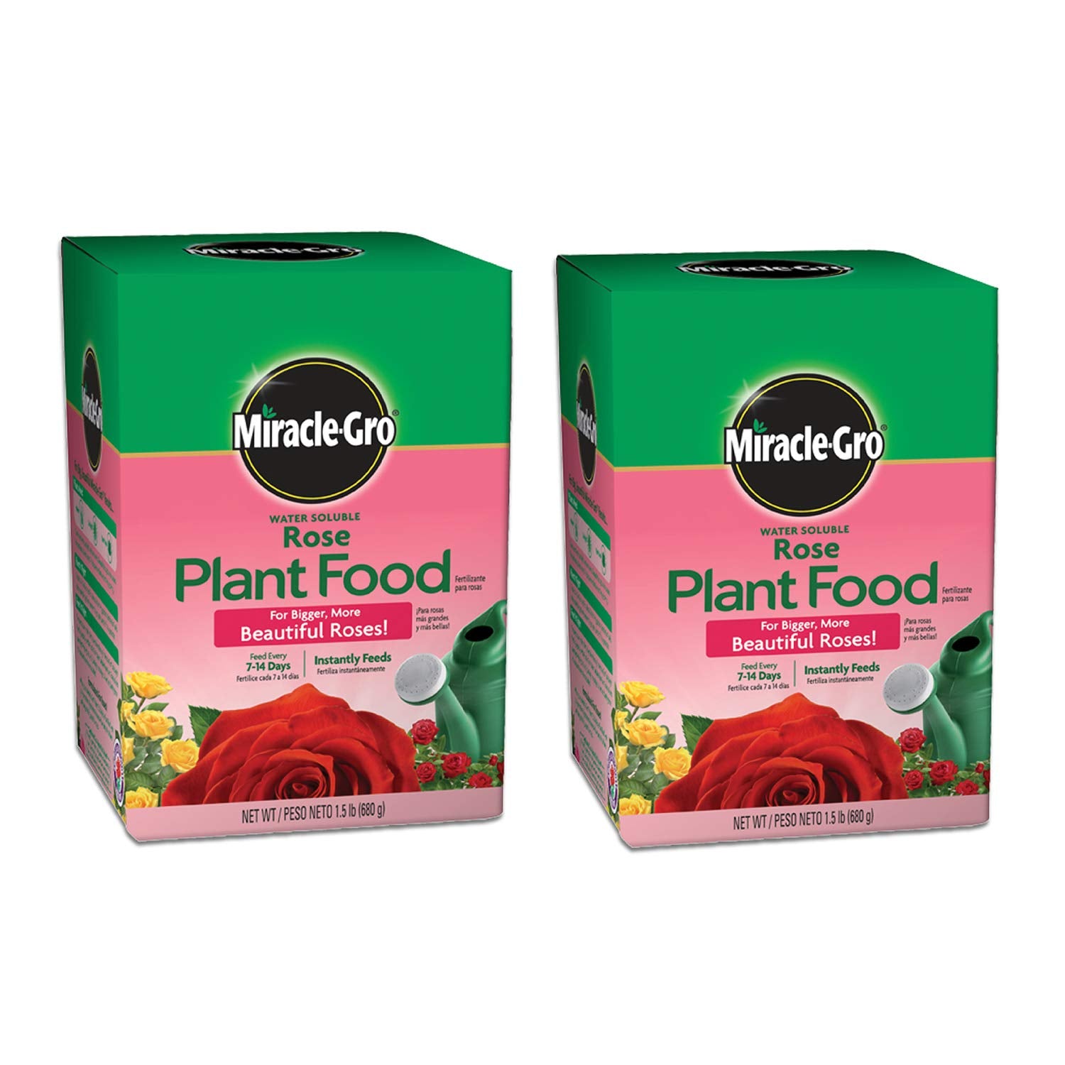 Miracle-Gro Water Soluble Rose Plant Food 1.5 lb front view