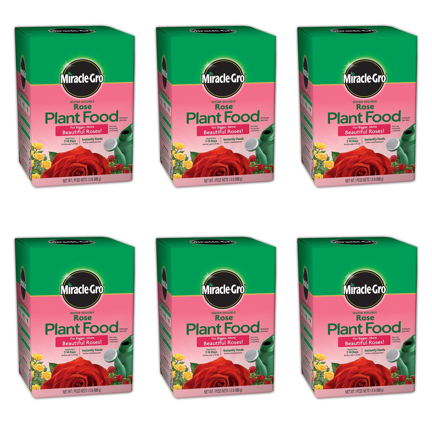 Miracle-Gro Water Soluble Rose Plant Food 1.5 lb packaging front view