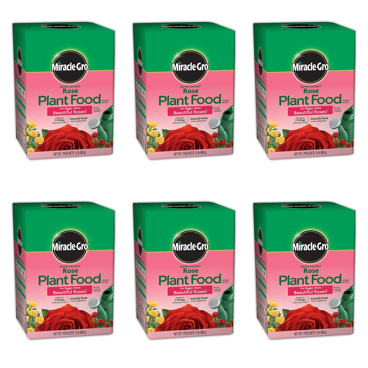 Miracle-Gro Water Soluble Rose Plant Food 1.5 lb packaging front view