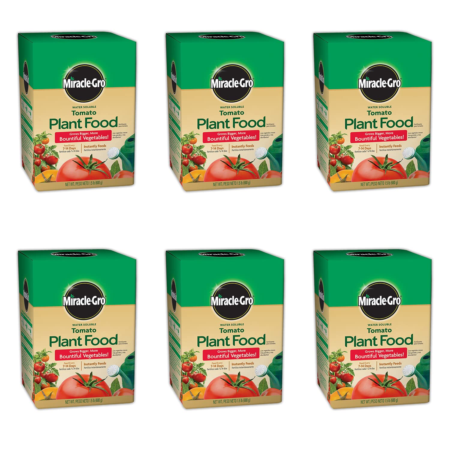 Miracle-Gro Water Soluble Tomato Plant Food 1.5 lb package front view