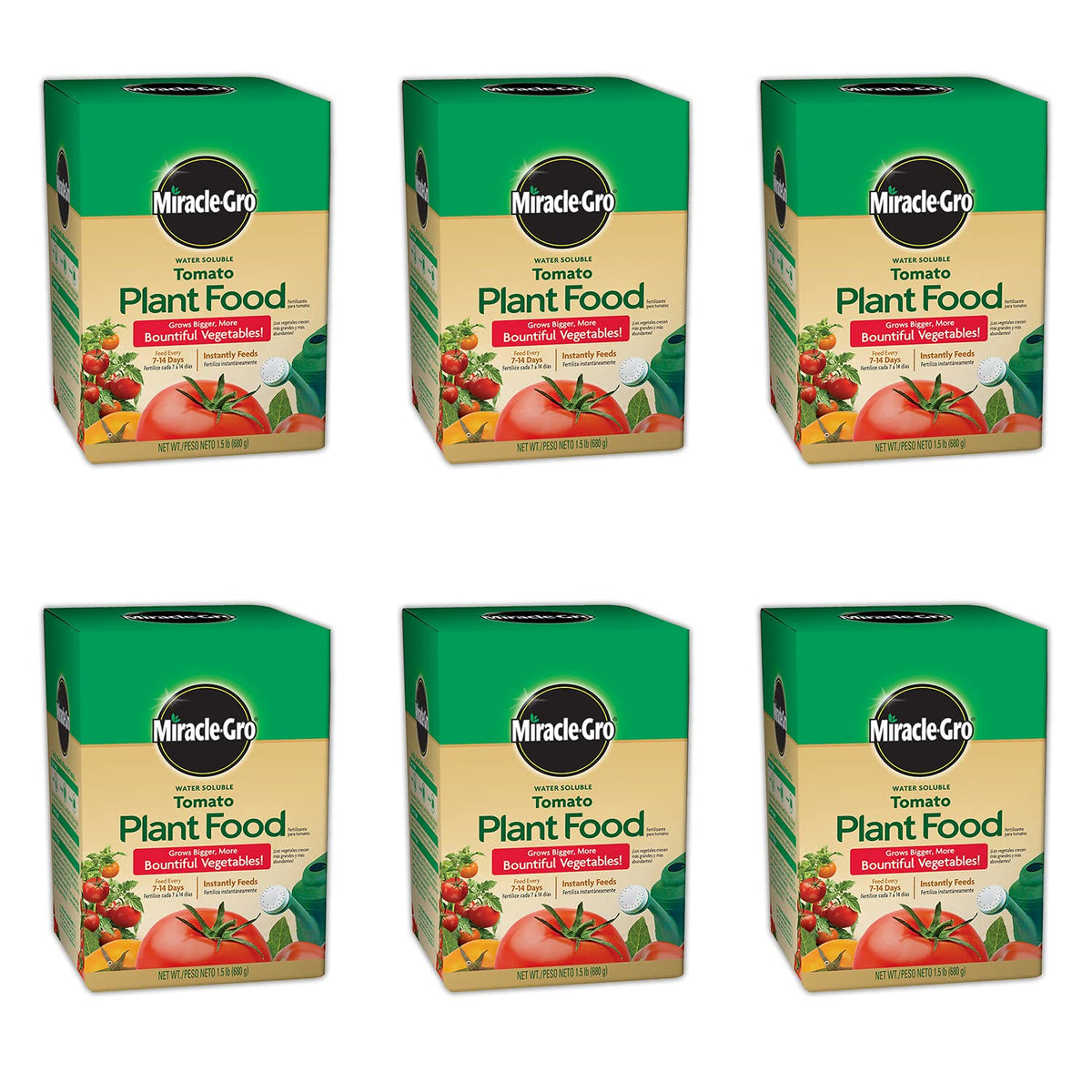 Miracle-Gro Water Soluble Tomato Plant Food 1.5 lb package front view