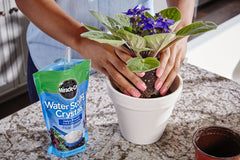 Miracle-Gro Water Storing Crystals in garden soil