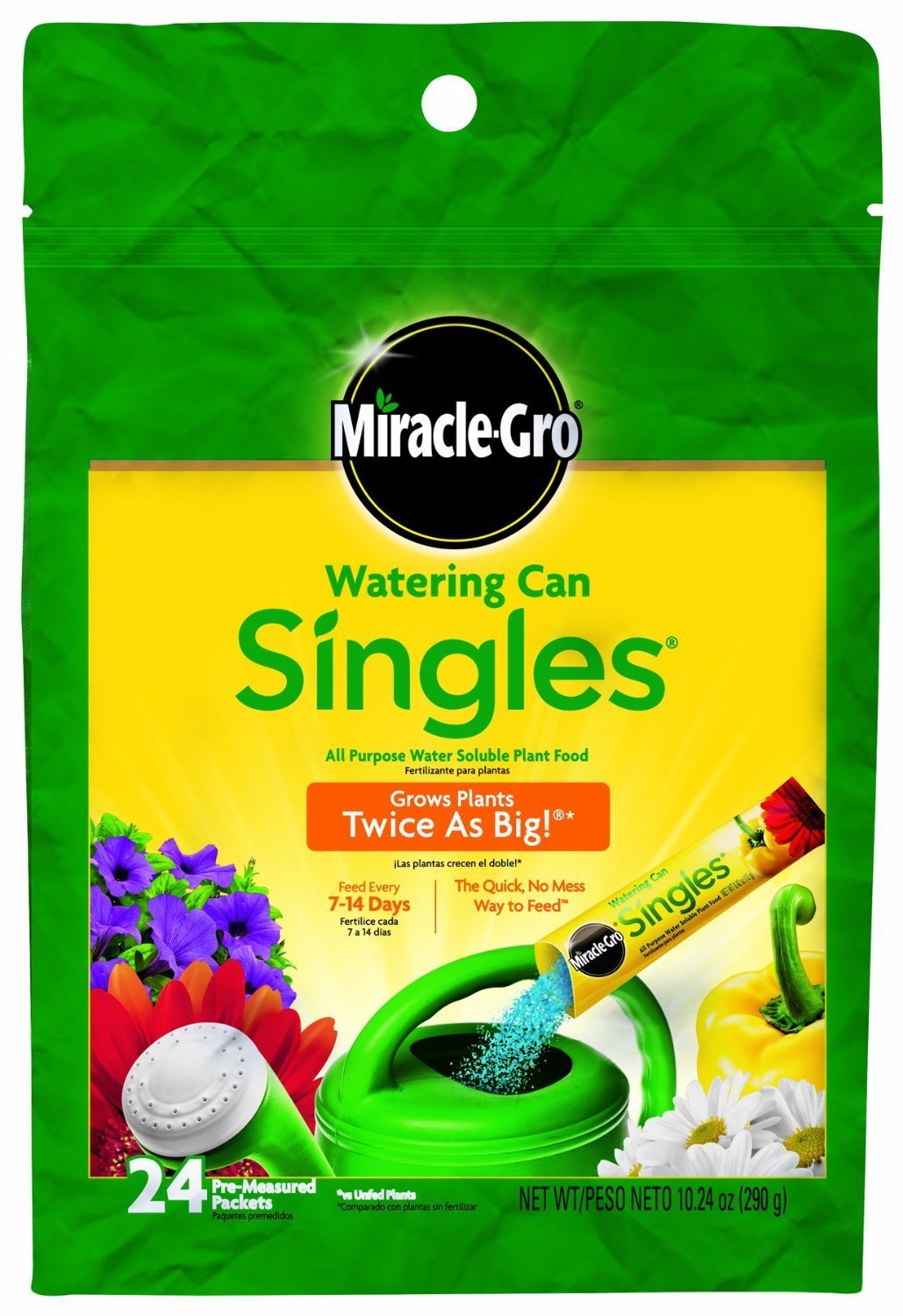Miracle-Gro Watering Can Singles 24 Pack Plant Food packets