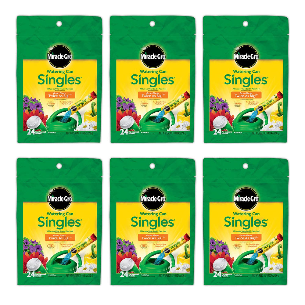 Miracle-Gro Watering Can Singles All Purpose Plant Food packets front view