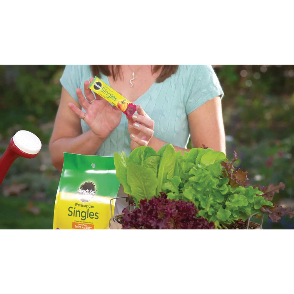 Miracle-Gro Watering Can Singles in garden setting