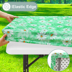 misaya picnic table cover laid out on a picnic table