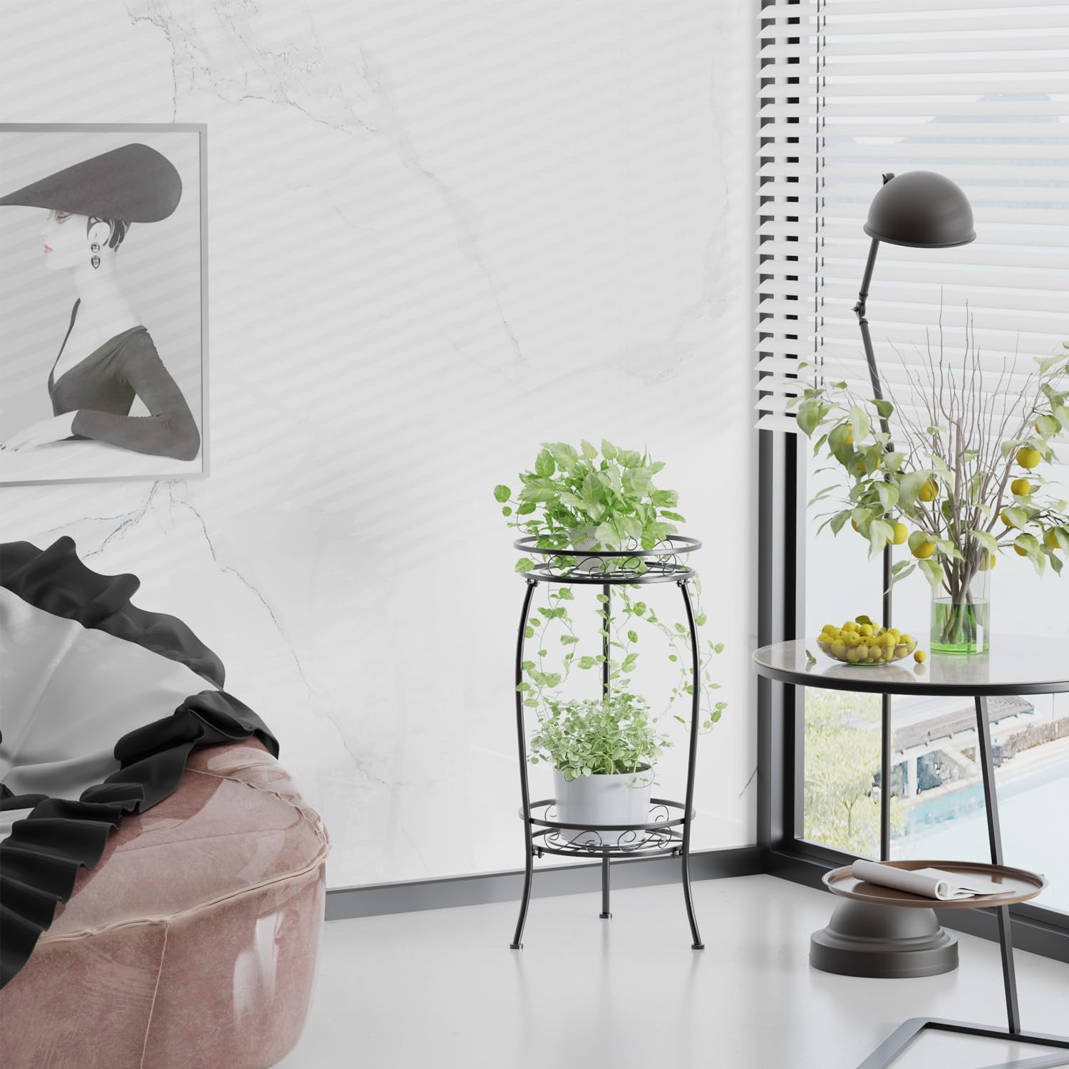 MissYolo plant stand showcasing its rustproof finish