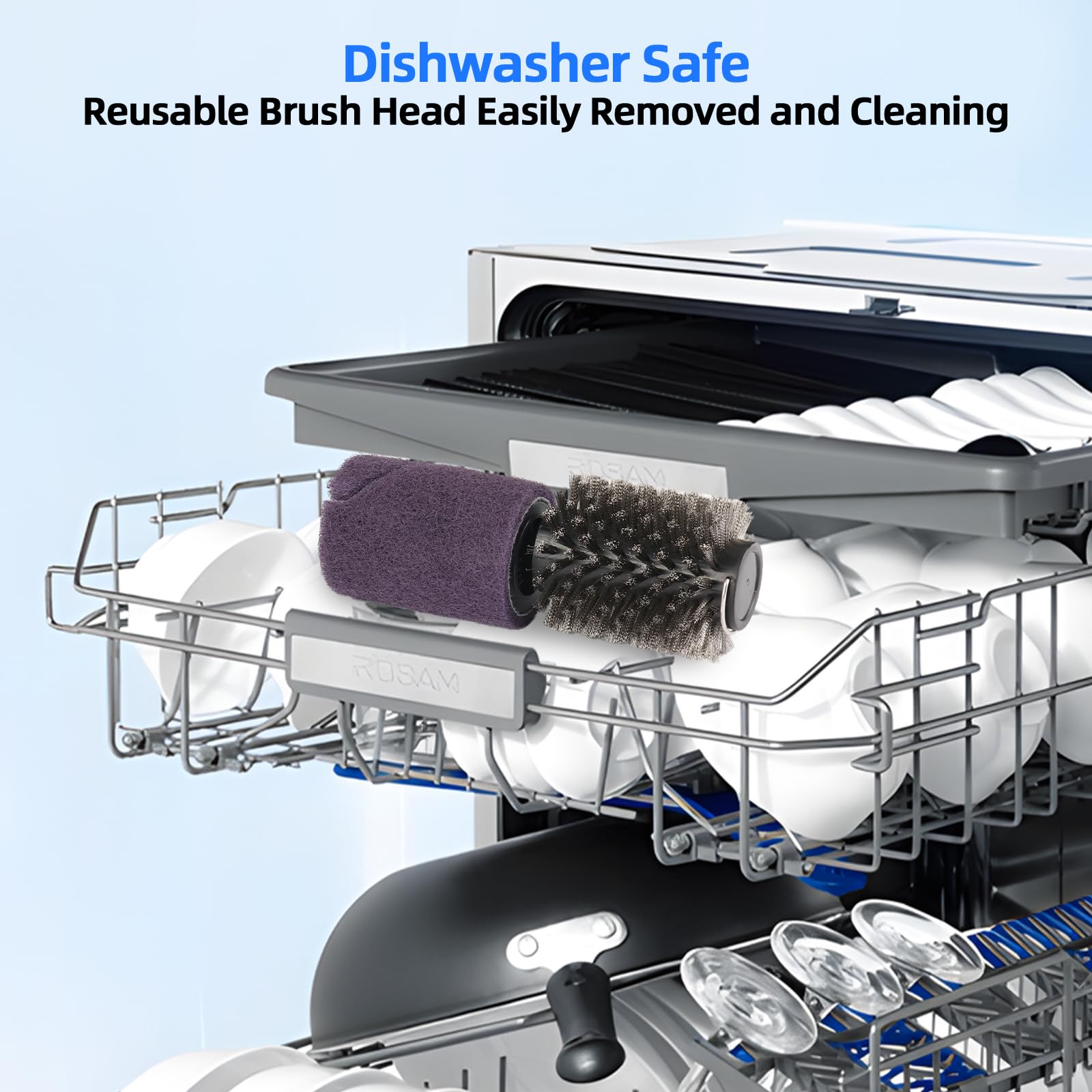 Mistcado Electric Grill Brush side view highlighting brush head