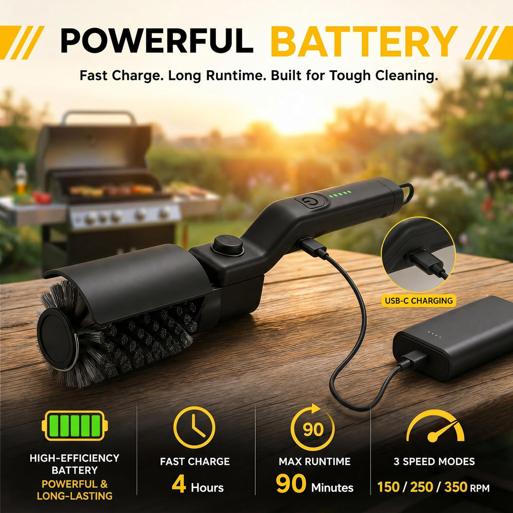 Mistcado Electric Grill Brush with attachments