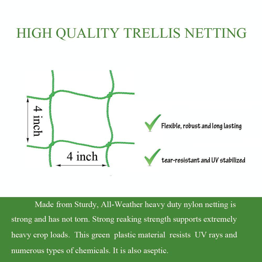 Miuezuth Trellis Netting hanging over climbing plants