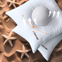 MIULEE 12x20 inch outdoor pillows in a garden setting