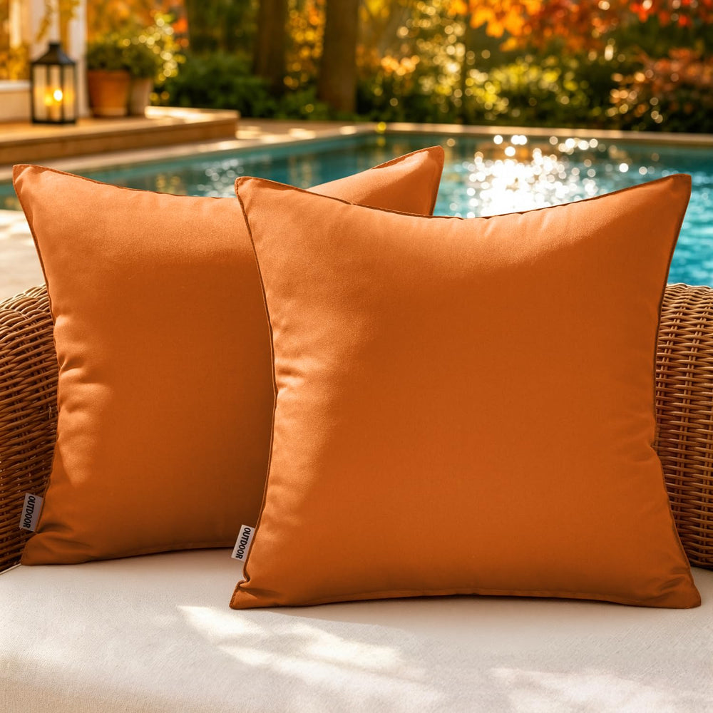 MIULEE 18x18 burnt orange pillow cover front view