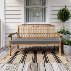 MIULEE Dark Grey Outdoor Bench Cushion side view