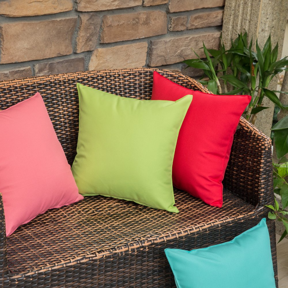 MIULEE Decorative Outdoor Pillow Cover in Garden Setting