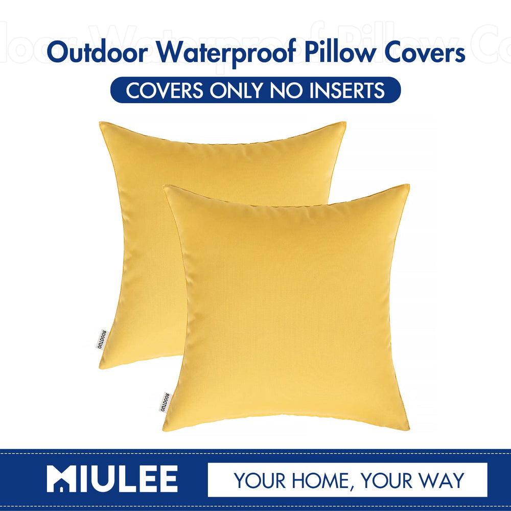 MIULEE Decorative Outdoor Pillow Covers 16x16 yellow lifestyle scene