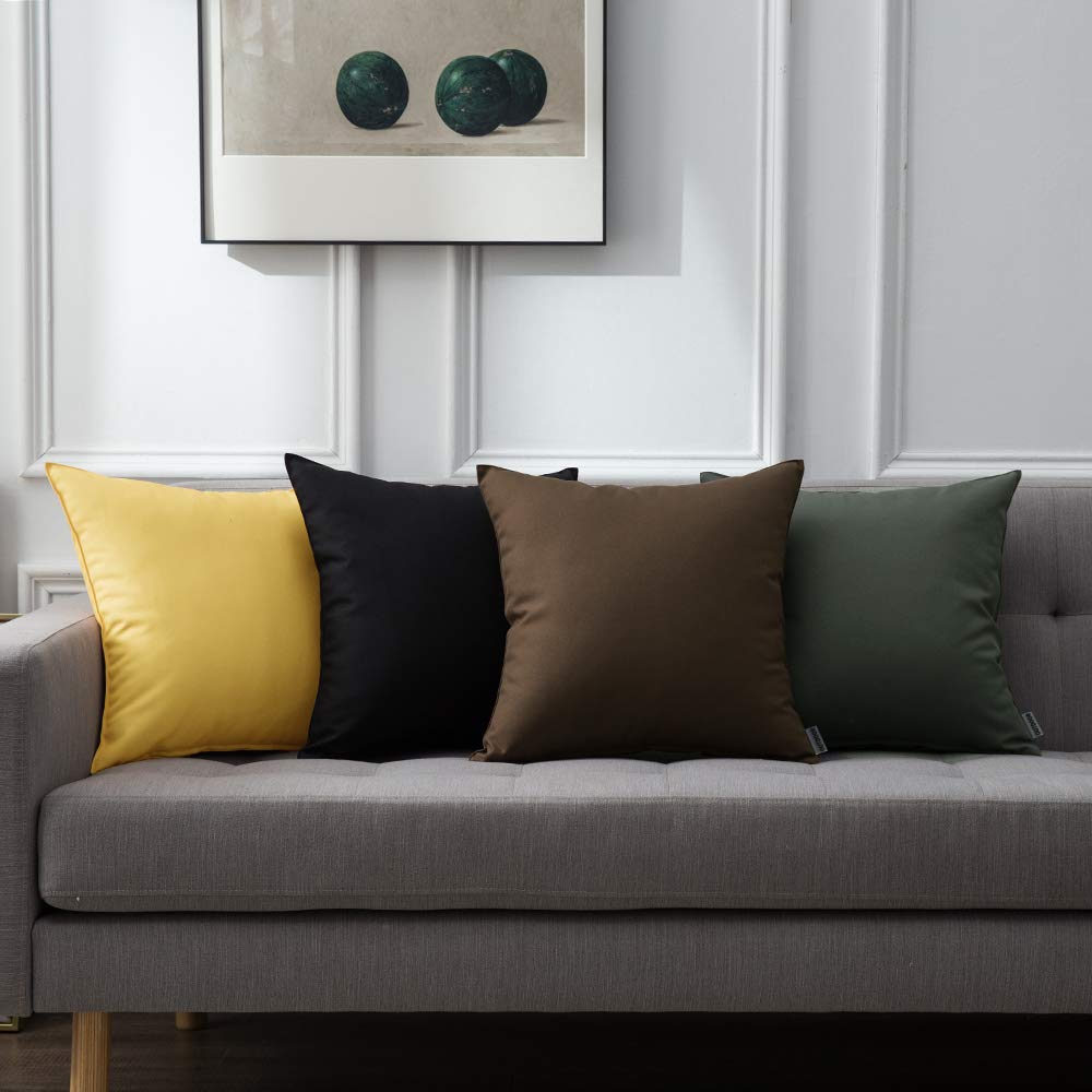 MIULEE Decorative Outdoor Pillow Covers 16x16 yellow package view