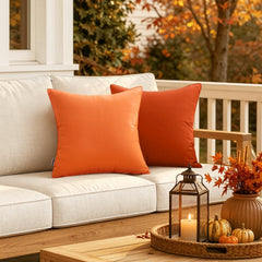 MIULEE decorative pillow covers on outdoor patio furniture