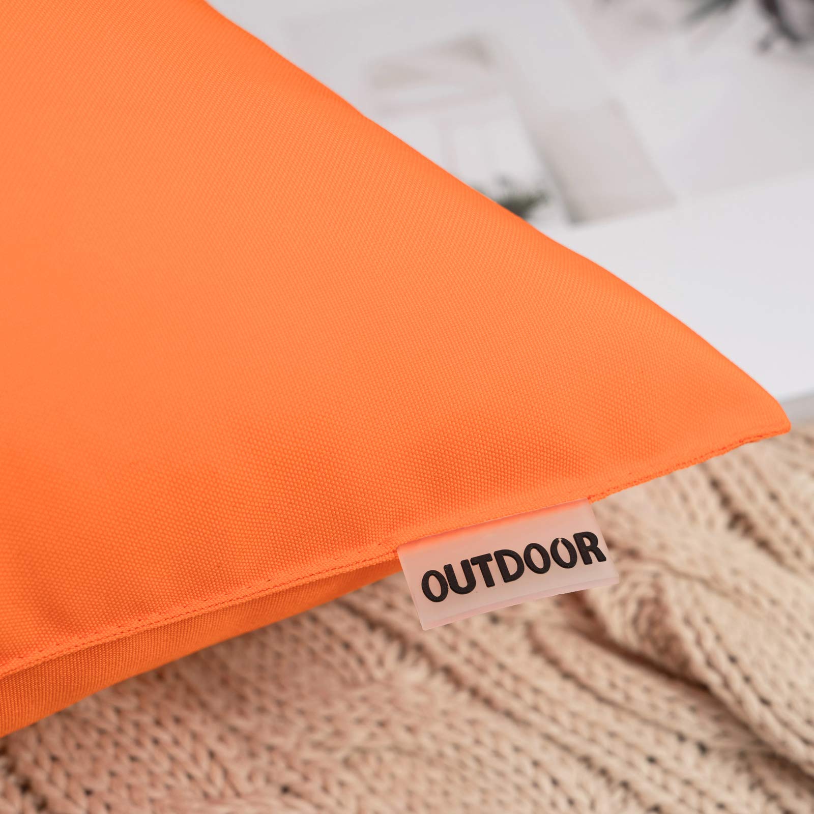 MIULEE orange pillow cover with hidden zipper detail
