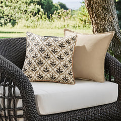 MIULEE Outdoor Floral Pillow Cover side view with floral pattern