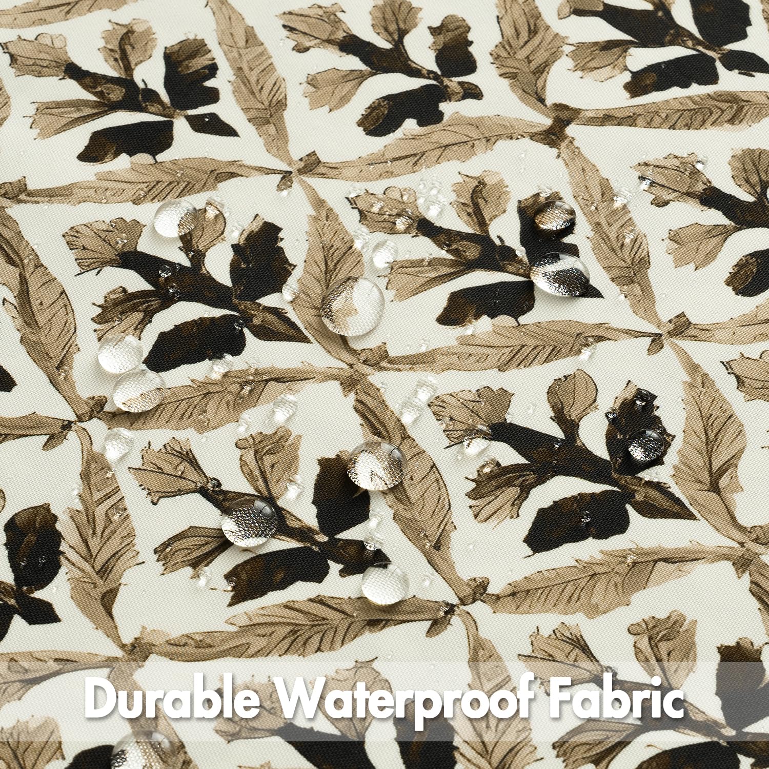 MIULEE Outdoor Floral Pillow Cover with hidden zipper detail