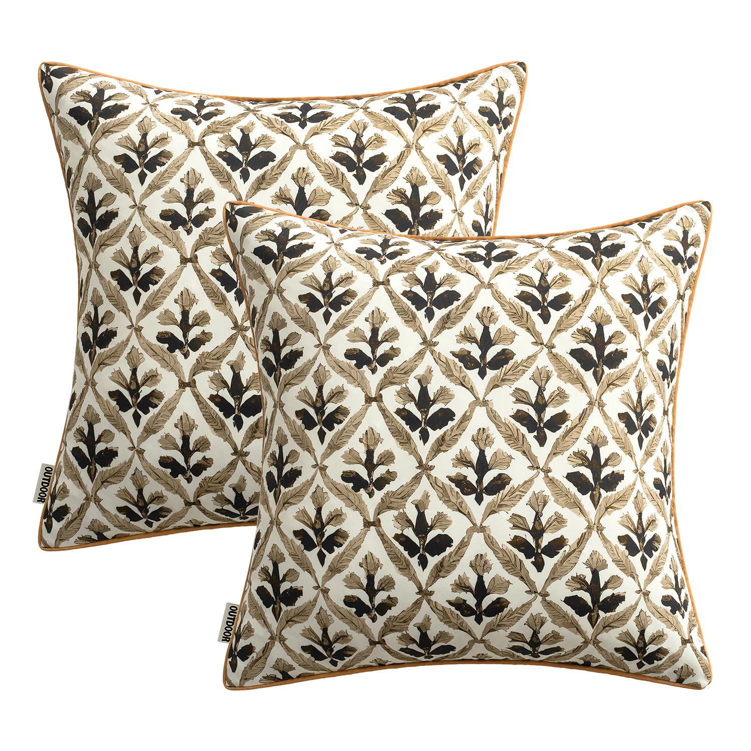 MIULEE Outdoor Floral Pillow Cover with water-repellent feature