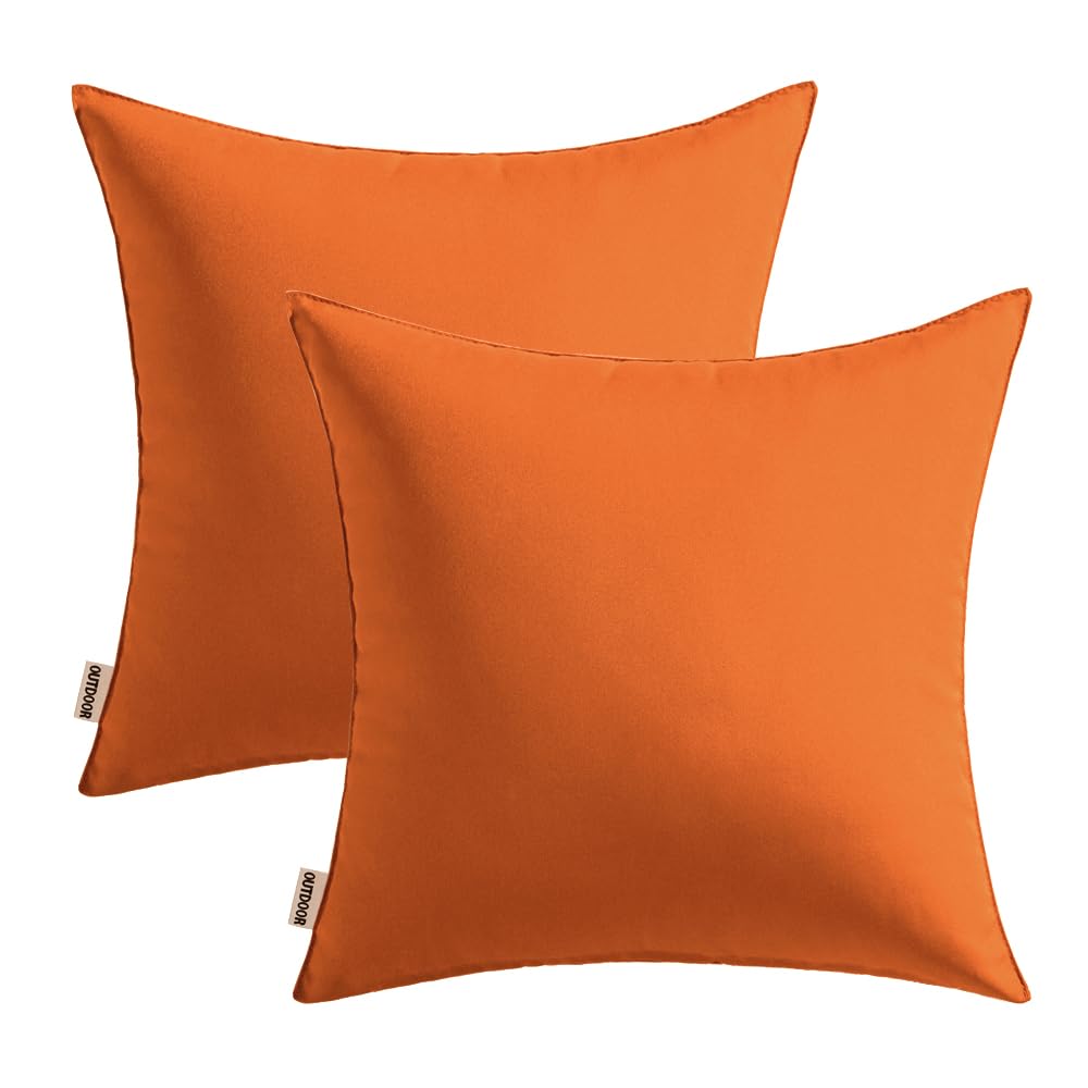 MIULEE outdoor pillow covers beside a swimming pool
