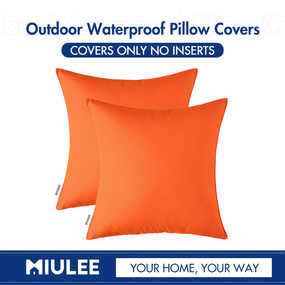 MIULEE outdoor waterproof pillow covers in a living room