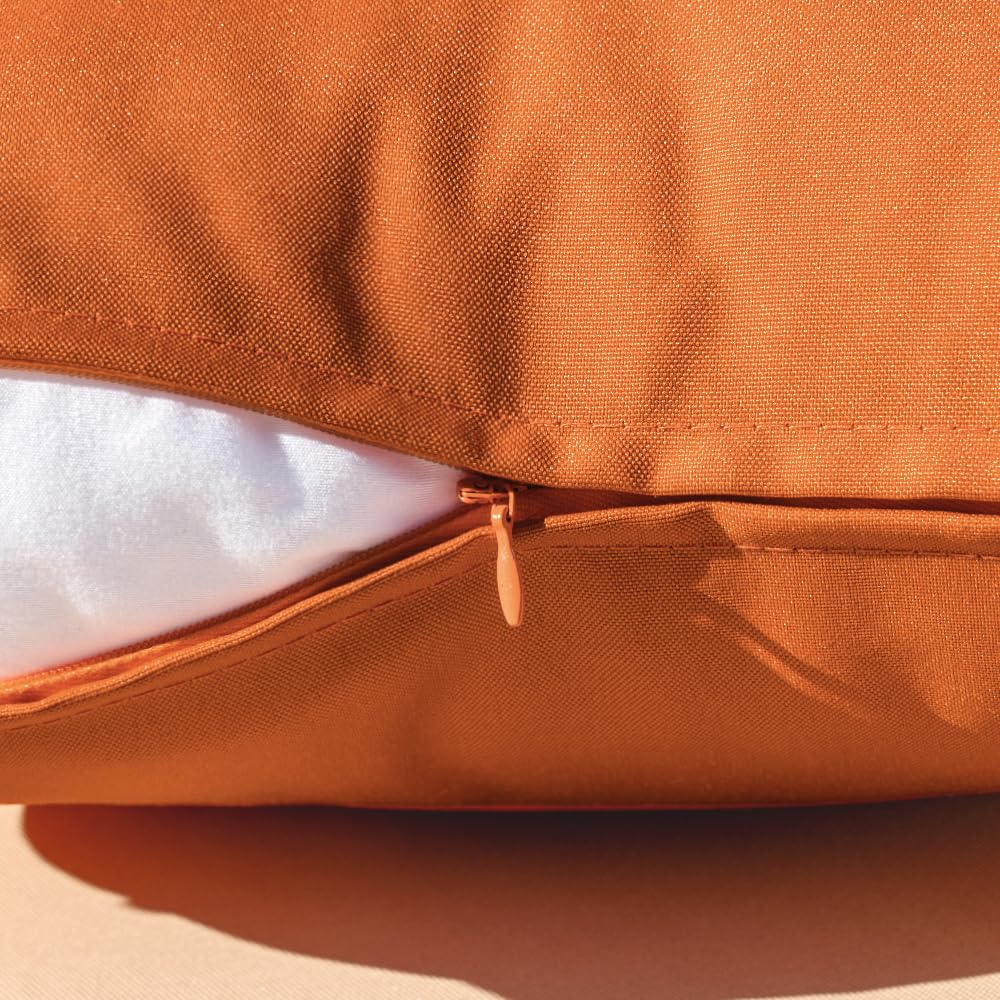 MIULEE pillow covers pack of two in burnt orange