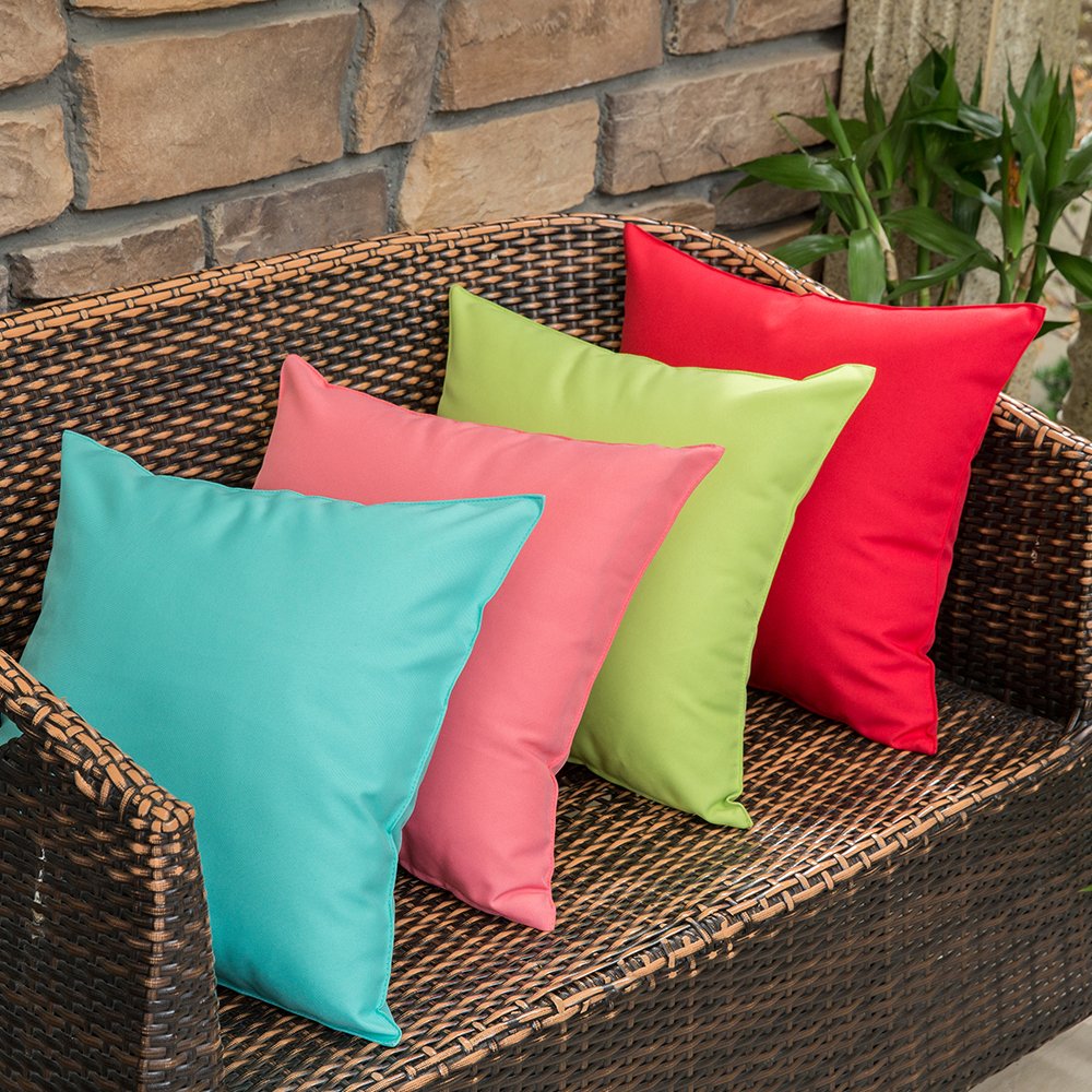 MIULEE Waterproof Pillow Cover Red with Zipper