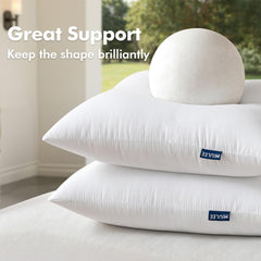 MIULEE waterproof pillow insert close-up