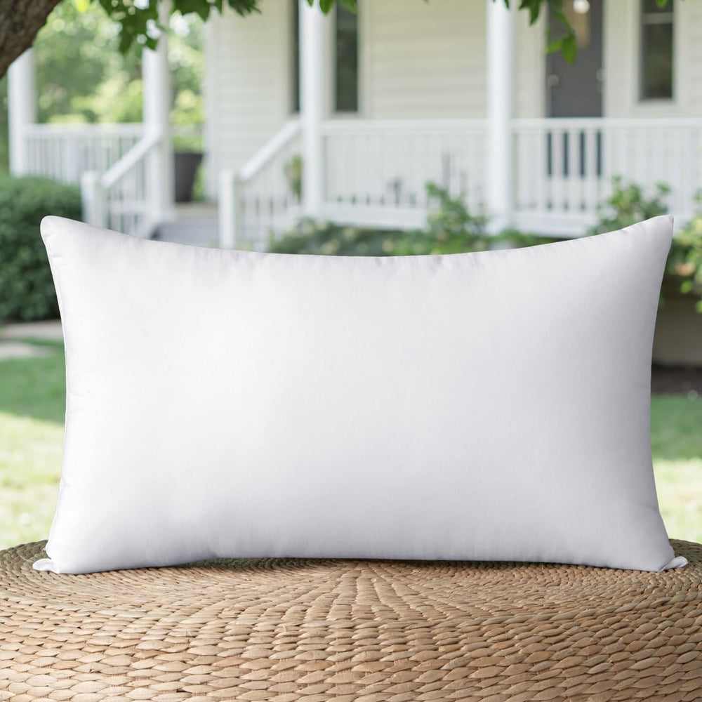 MIULEE white outdoor pillow insert pack view
