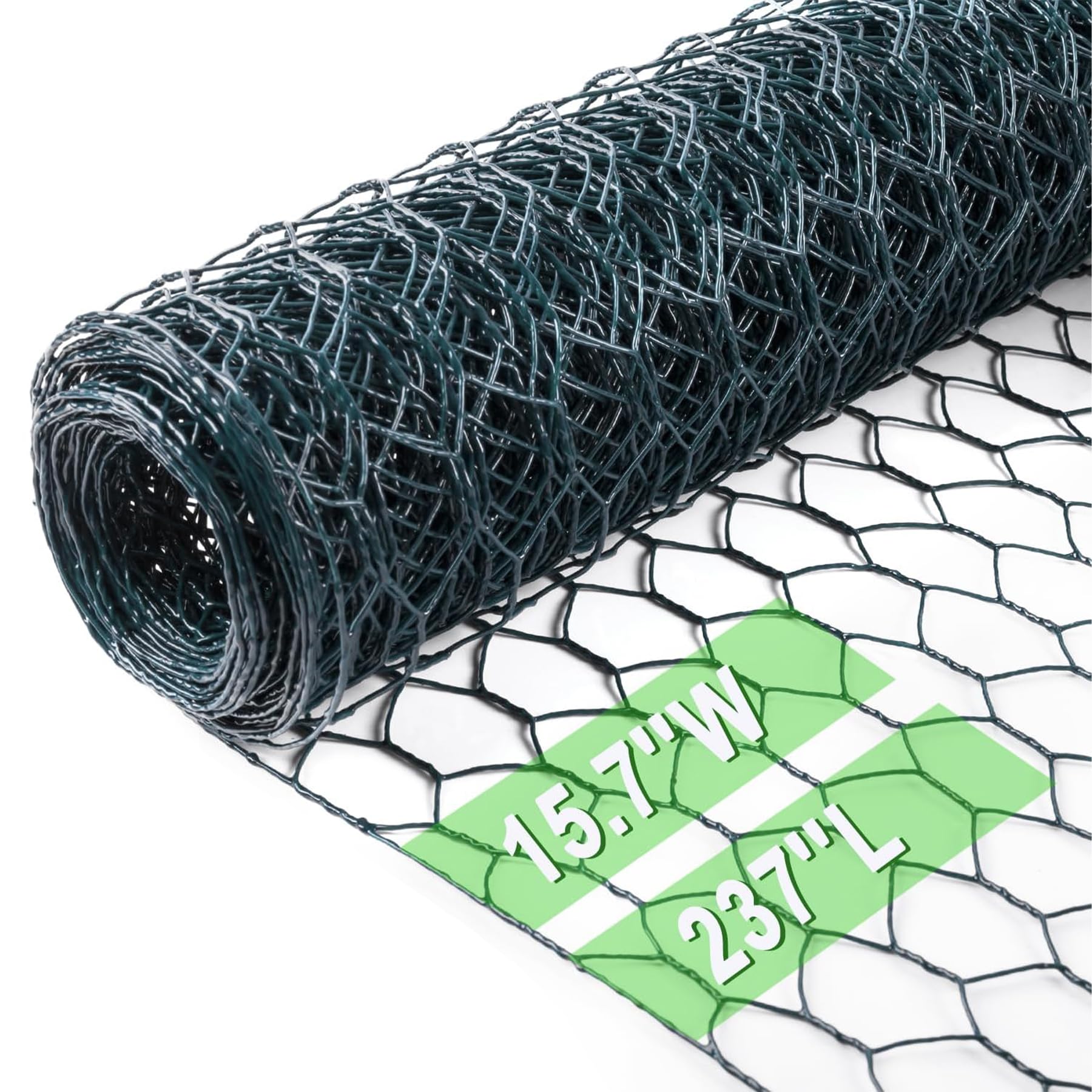 Miuwauer Chicken Wire 15.7 inch x 237 inch green mesh