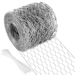 Miuwauer chicken wire 4" x 590.5" galvanized mesh front view