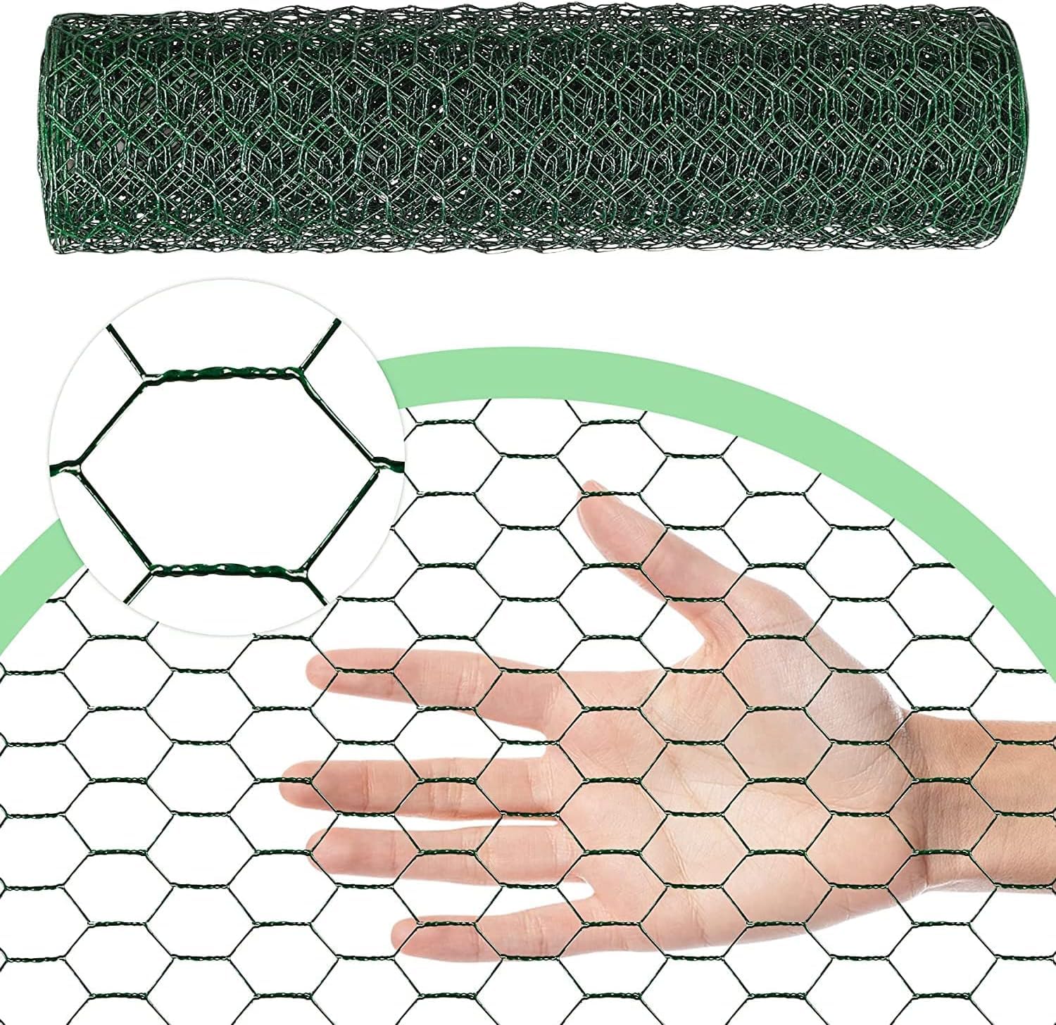 Miuwauer chicken wire roll showing length and size