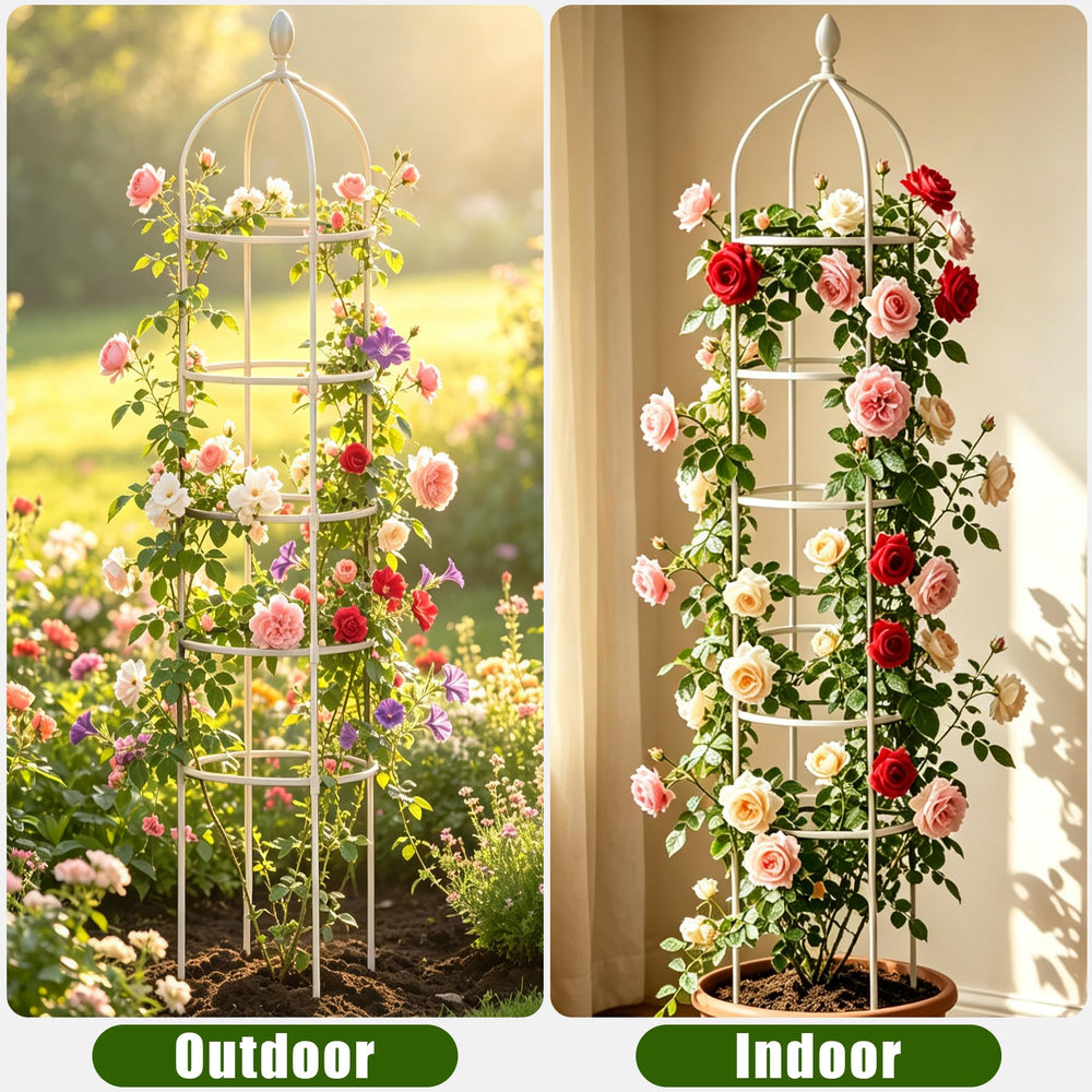 Miuwauer Garden Obelisk Trellis 6 Ft close-up of material