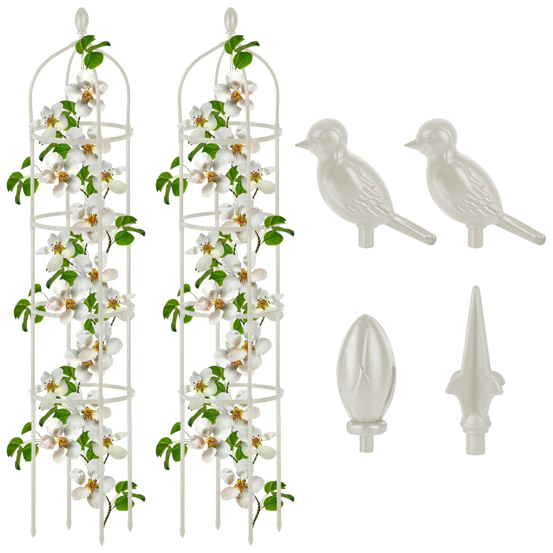 Miuwauer Garden Obelisk Trellis 6 Ft front view