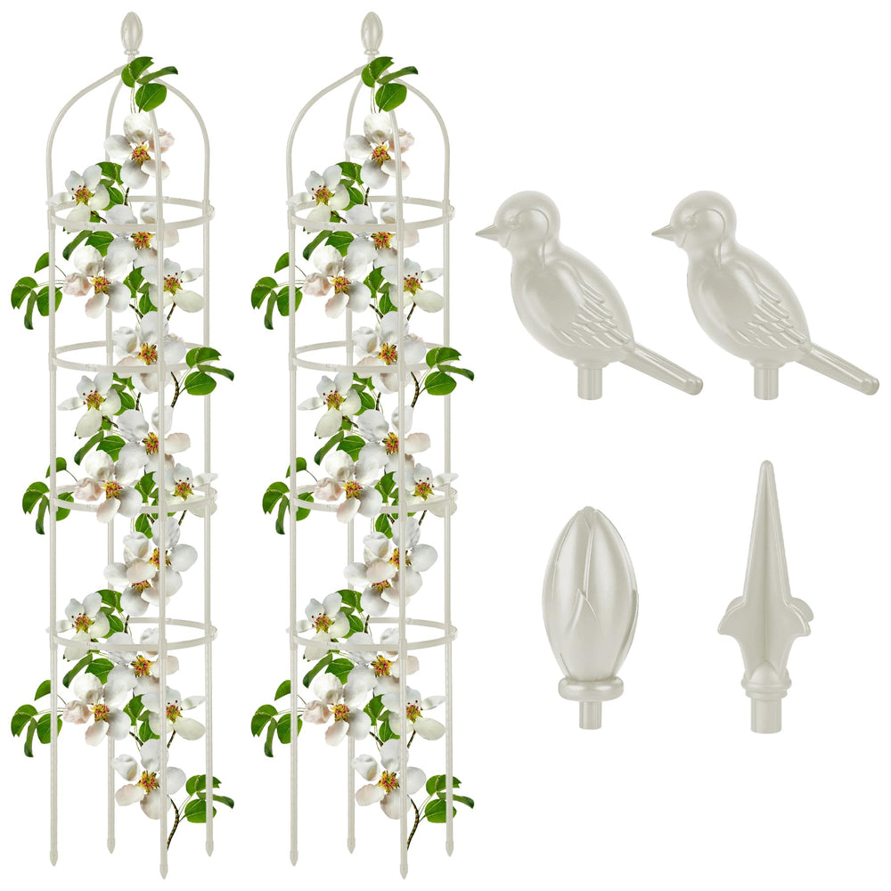 Miuwauer Garden Obelisk Trellis 6 Ft front view
