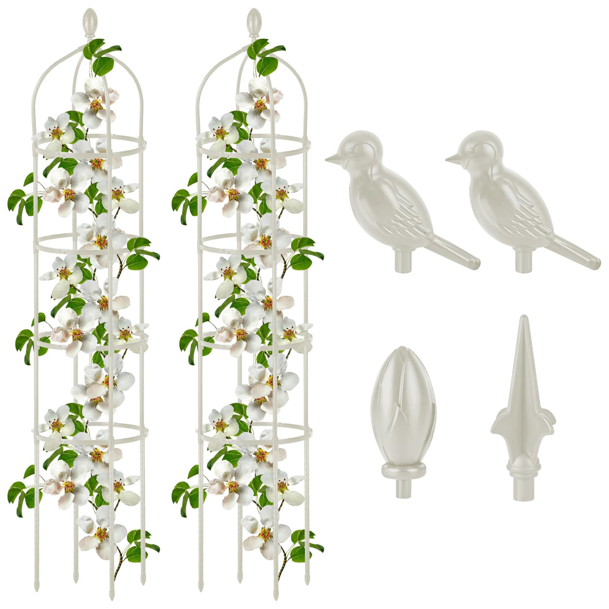 Miuwauer Garden Obelisk Trellis 6 Ft front view