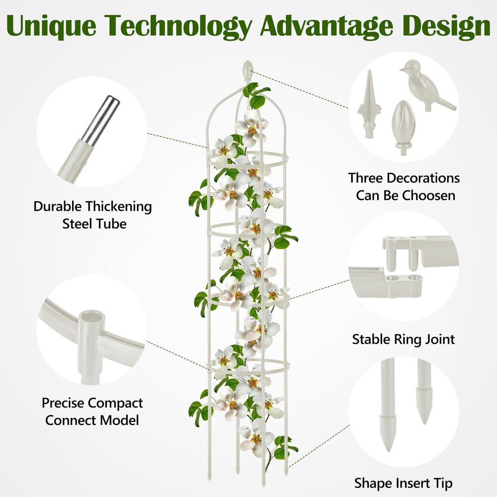 Miuwauer Garden Obelisk Trellis 6 Ft installation process
