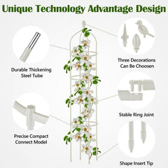 Miuwauer Garden Obelisk Trellis 6 Ft installation process