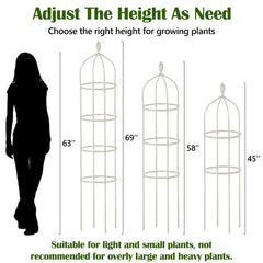 Miuwauer Garden Obelisk Trellis 6 Ft with climbing rose