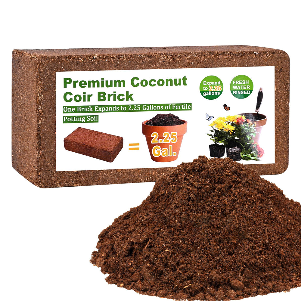 Miuwauer Organic Coco Coir Brick front view, compact size