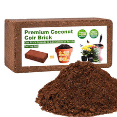 Miuwauer Organic Coco Coir Brick front view, compact size