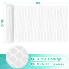 Miuwauer Plastic Mesh Fence Sheet 15.7IN x 10FT rolled with zip ties