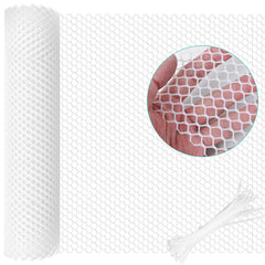 Miuwauer Plastic Mesh Fence Sheet 15.7IN x 10FT, White front view